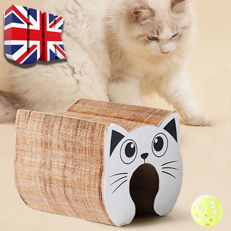 Fluffy cat with a PuddingCats cat toy