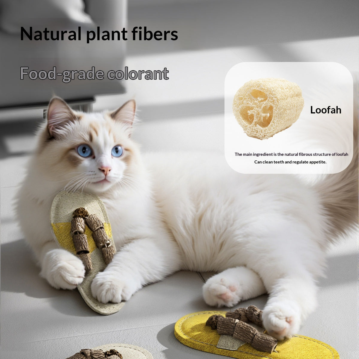 Loofah Cat Boredom-Busting Chew Toy