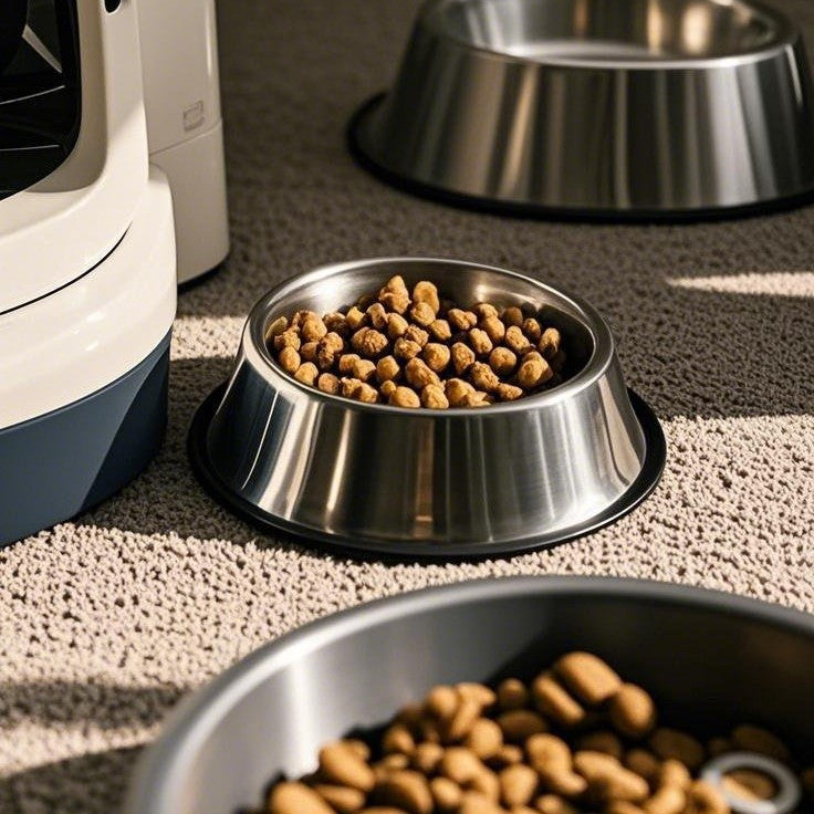 Tip-Proof Non-Slip Stainless Steel Dog Bowl And Cat Bowl