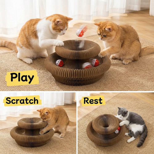 Cat Toy,Magic Organ Cat Scratcher Board,Foldable Recyclable Cat