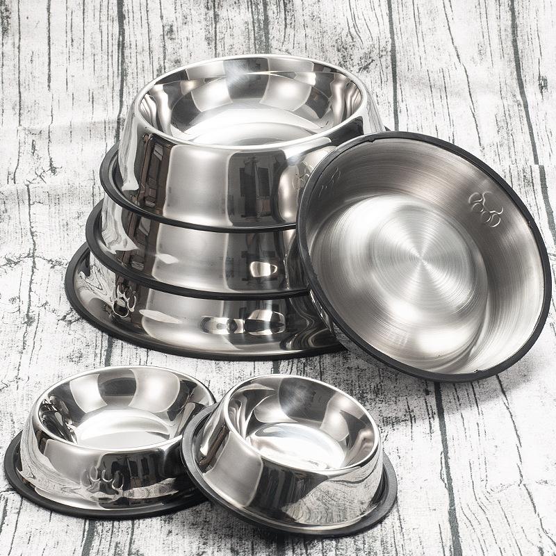 Tip-Proof Non-Slip Stainless Steel Dog Bowl And Cat Bowl