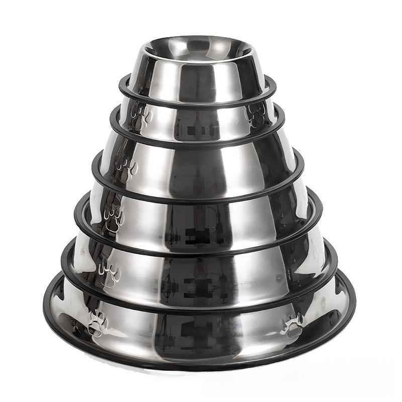 Tip-Proof Non-Slip Stainless Steel Dog Bowl And Cat Bowl