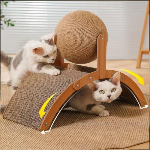 Wobble Ball Cat Scratcher, Cat Scratching Ball On Stand, Interactive